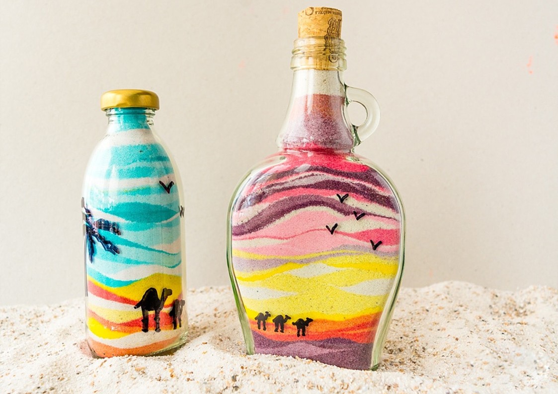 Zandkunst in flesje | DoenKids