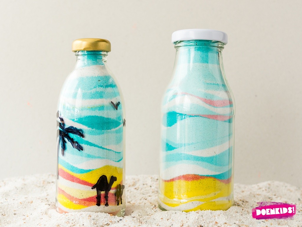 Verward zijn favoriete schoner Zandkunst in een flesje | DoenKids